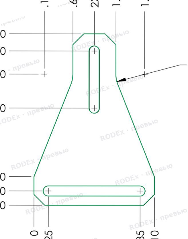 Наложение модели на чертёж: Кронштейн D0901550 v1 (UPPER AOSEM MOUNTING BRACKET, TEST MASS), 6061-T6