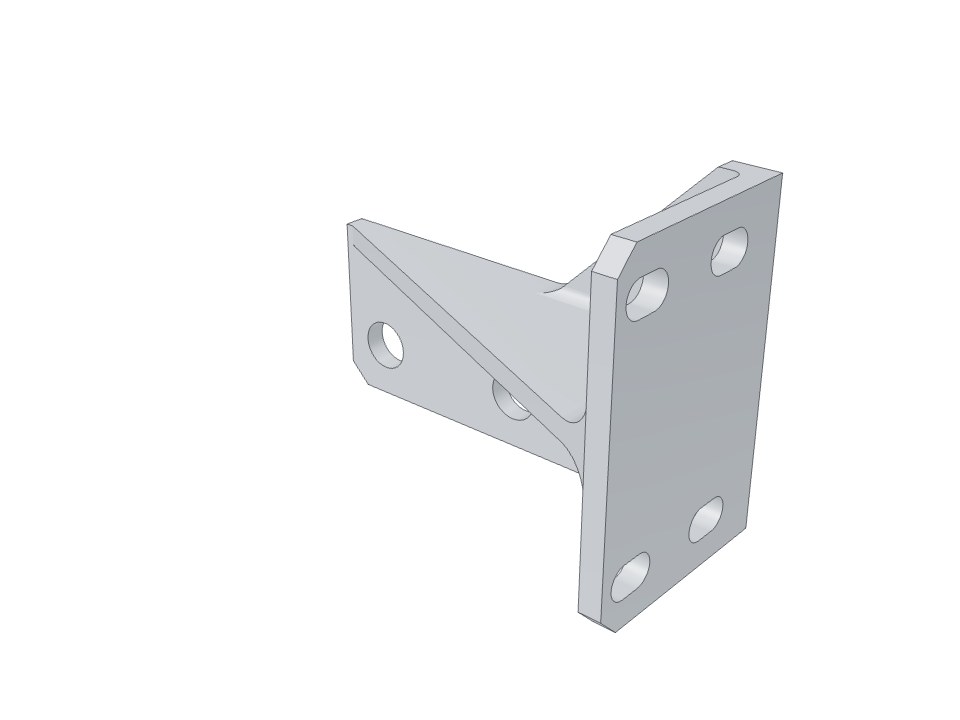 3D-модель: Кронштейн угловой 1004670 (BRACKET, ANGLE, AGC NAV DSKY)