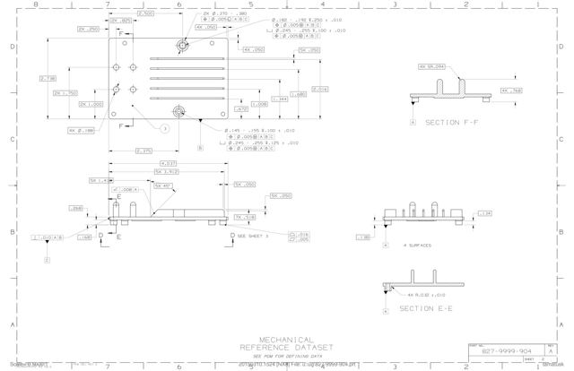 Чертёж: 827-9999-904 HEATSINK, TOP (Rockwell Collins)